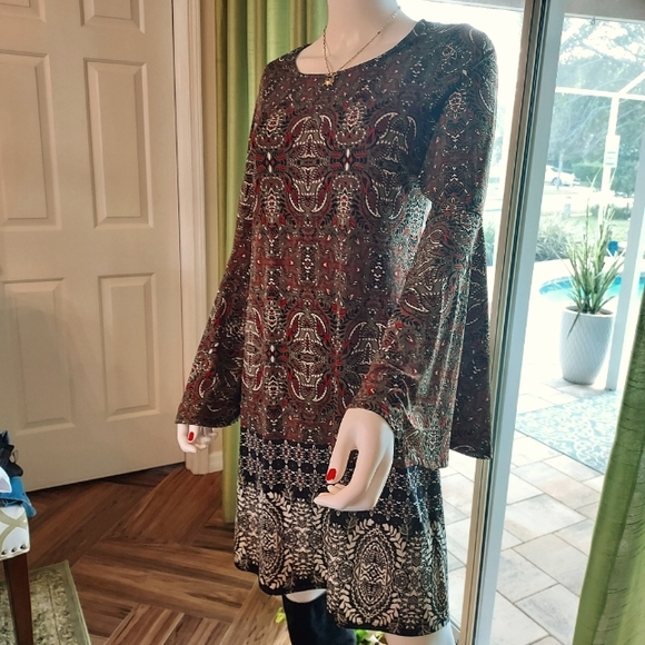 Tamera Bolero Slipover Dress with Bell Sleeves. - Picture 5 of 16